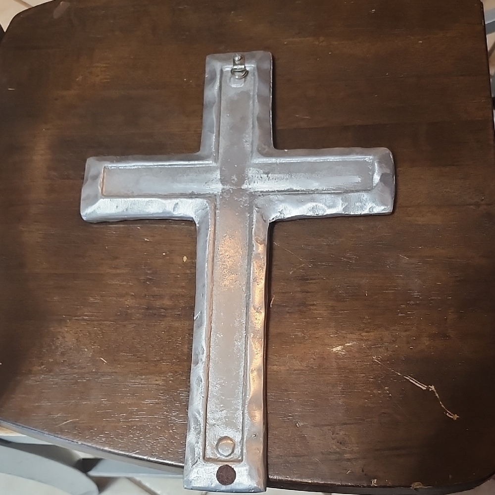 Silver and Gray Wall Cross Decor - Picture 2 of 3